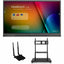 ViewSonic ViewBoard IFP6552-1C-E2 - 4K Interactive Display with WiFi Adapter Mobile Trolley Cart - 400 cd/m2 - 65