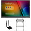 ViewSonic ViewBoard IFP8652-1C-E4 - 4K Interactive Display with WiFi Adapter and Slim Trolley Cart - 400 cd/m2 - 86