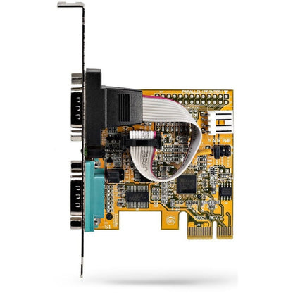 StarTech.com 2-Port PCI Express Serial Card Dual Port PCIe to RS232 (DB9) Serial Card 16C1050 UART COM Retention Windows & Linux