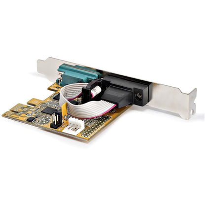 StarTech.com 2-Port PCI Express Serial Card Dual Port PCIe to RS232 (DB9) Serial Card 16C1050 UART COM Retention Windows & Linux