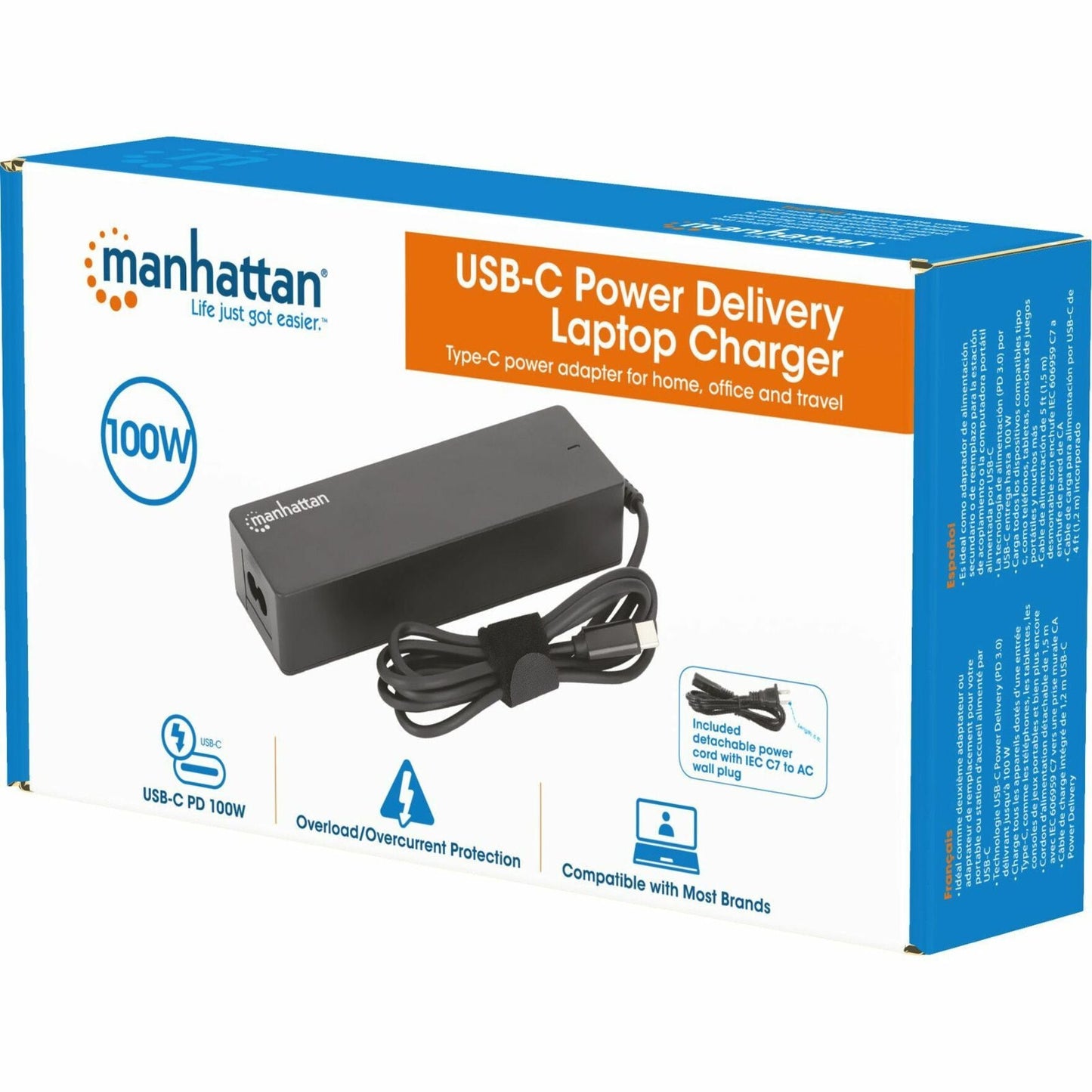 Manhattan USB-C Power Delivery Laptop Charger - 100 W