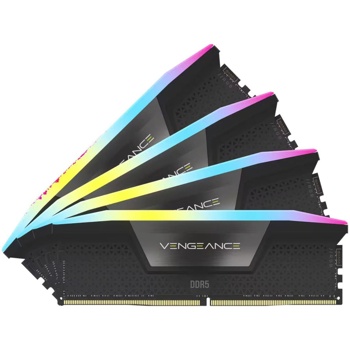 Corsair Vengeance RGB 192GB (4x48GB) DDR5 DRAM 5200MHz C38 Memory Kit - Black