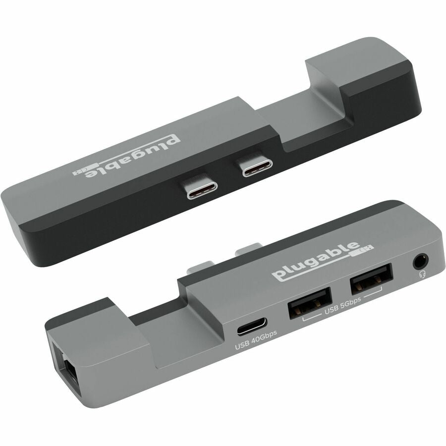 Plugable 5-in-1 USB C Hub Multiport Adapter for MacBook Pro 14/16 Inch and Macbook Air M2 designed for Magsafe