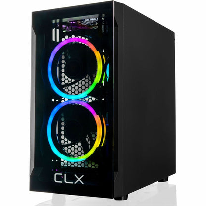 CLX SET TGMSETRXM2501BM Gaming Desktop Computer - AMD Ryzen 7 5700G Octa-core (8 Core) 3.80 GHz - 16 GB RAM DDR4 SDRAM - 1 TB M.2 PCI Express NVMe SSD - Mini-tower - Black