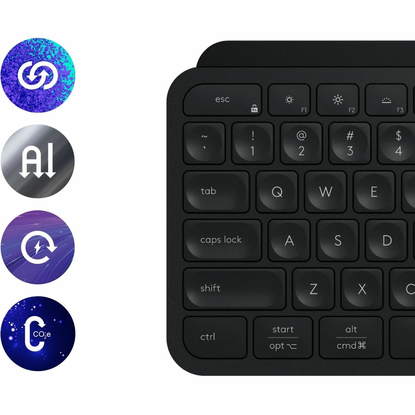 Logitech MX Keys S Combo - Performance Wireless Keyboard and Mouse with Palm Rest