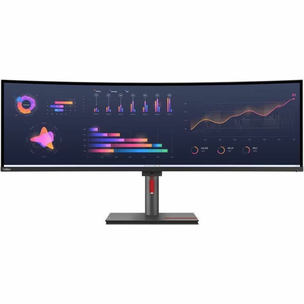 Lenovo ThinkVision P49W-30 49" Dual Quad HD (DQHD) Curved Screen LED Monitor - 32:9 - Raven Black