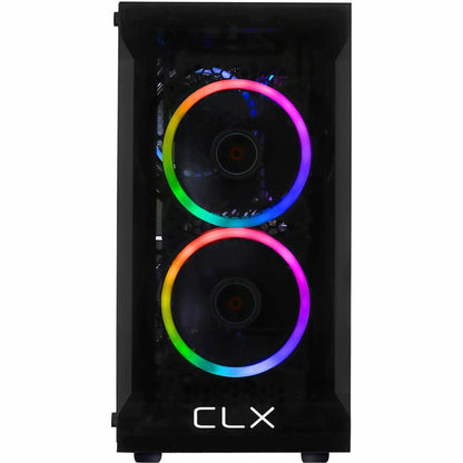 CLX SET TGMSETRXH2519BM Gaming Desktop Computer - AMD Ryzen 7 5700X Octa-core (8 Core) 3.40 GHz - 16 GB RAM DDR4 SDRAM - 2 TB HDD - 500 GB M.2 PCI Express NVMe SSD - Micro Tower - Black