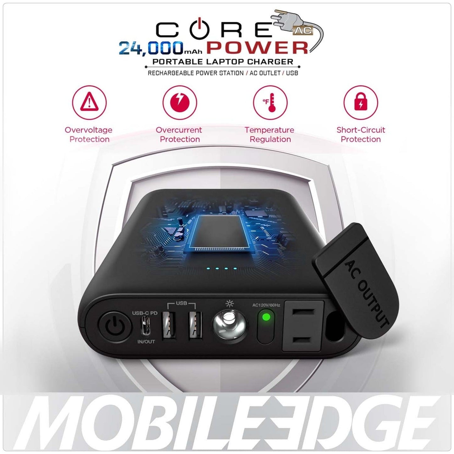 Mobile Edge CORE Power 24000mAh AC/USB Laptop Power Charger