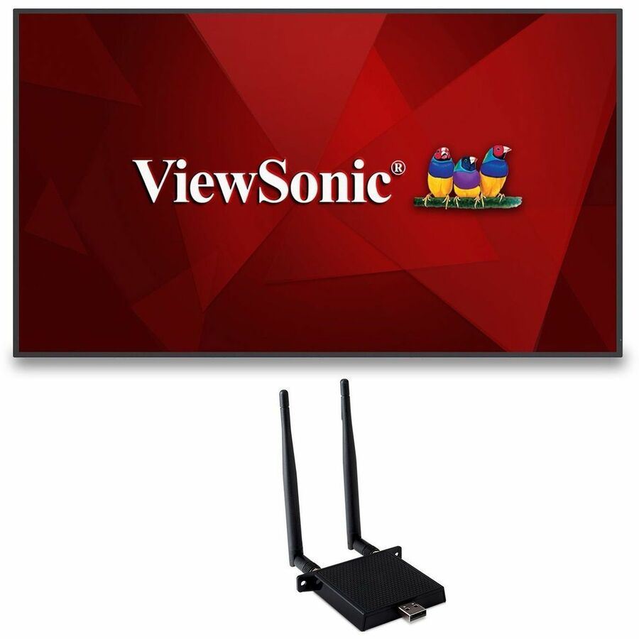 ViewSonic Commercial Display CDE6530-W1 - 4K 24/7 Operation Integrated Software and WiFi Adapter - 450 cd/m2 - 65"