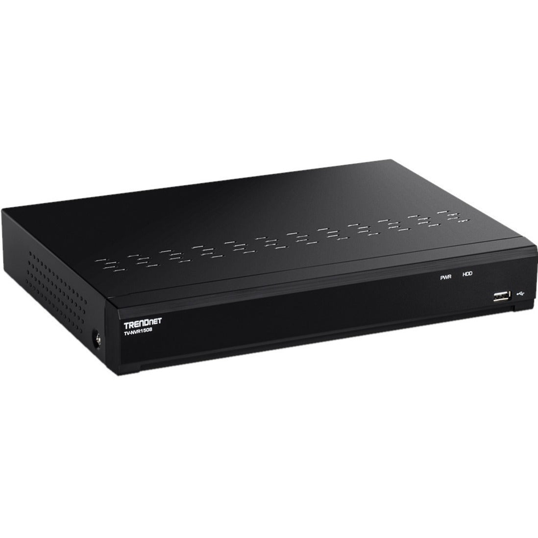 TRENDnet 8-Channel UHD PoE NVR TV-NVR1508 H.264/H.265 4K (8MP) Up to 12TB Storage (HDD Not Included) Supports one 4K Camera Channel 56W PoE Power Budget Rackmount Design 240fps Black