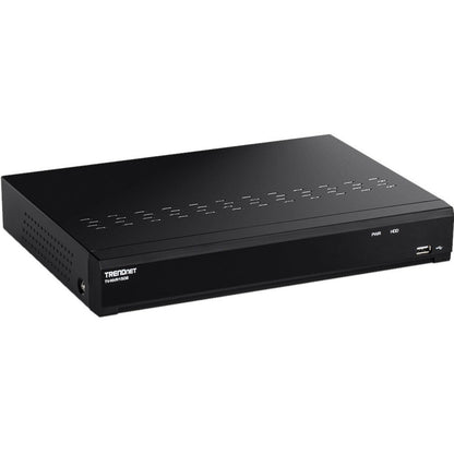 TRENDnet 8-Channel UHD PoE NVR TV-NVR1508 H.264/H.265 4K (8MP) Up to 12TB Storage (HDD Not Included) Supports one 4K Camera Channel 56W PoE Power Budget Rackmount Design 240fps Black