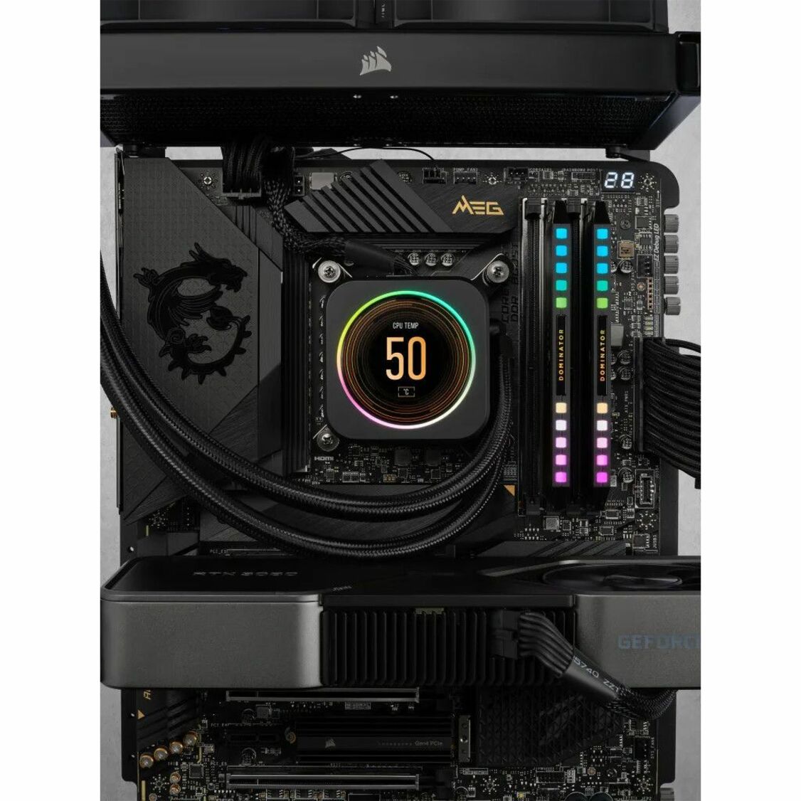 Corsair Dominator Platinum RGB 64GB (2x32GB) DDR5 DRAM 6600MT/s C32 Memory Kit - Black