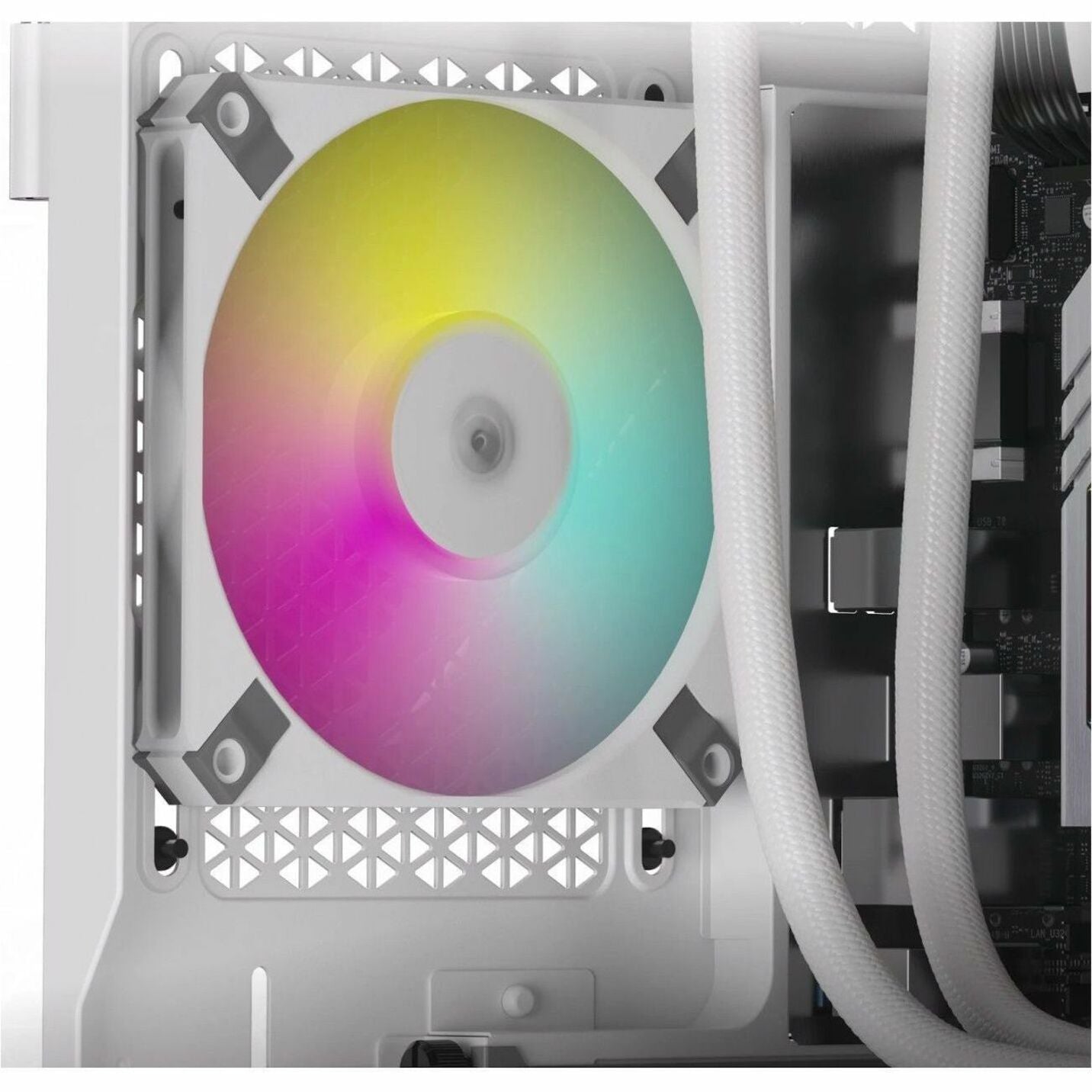 Corsair iCUE AF120 RGB SLIM 120mm PWM Fluid Dynamic Bearing Fan - White Twin Pack - 2 Pack