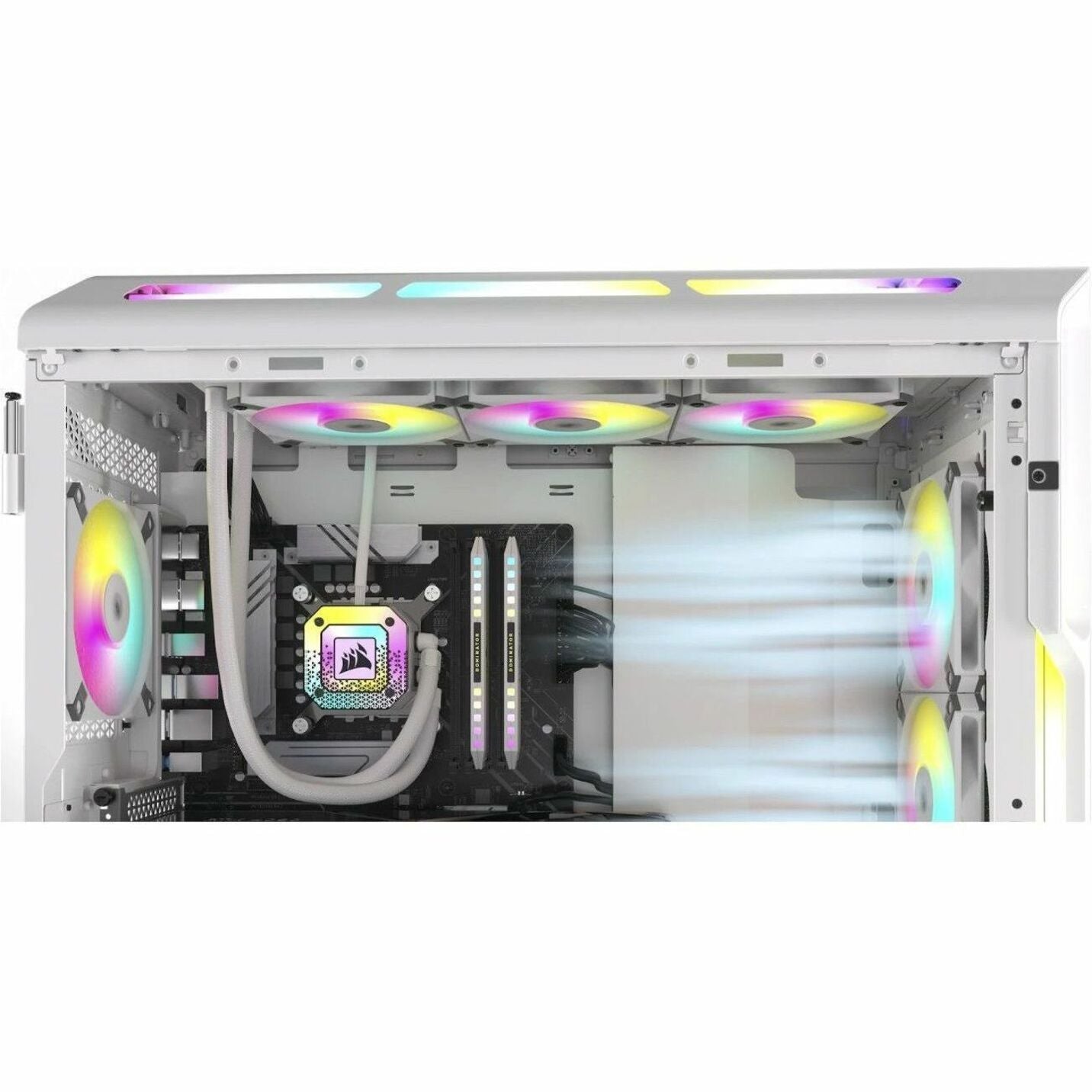 Corsair iCUE AF120 RGB SLIM 120mm PWM Fluid Dynamic Bearing Fan - White Twin Pack - 2 Pack