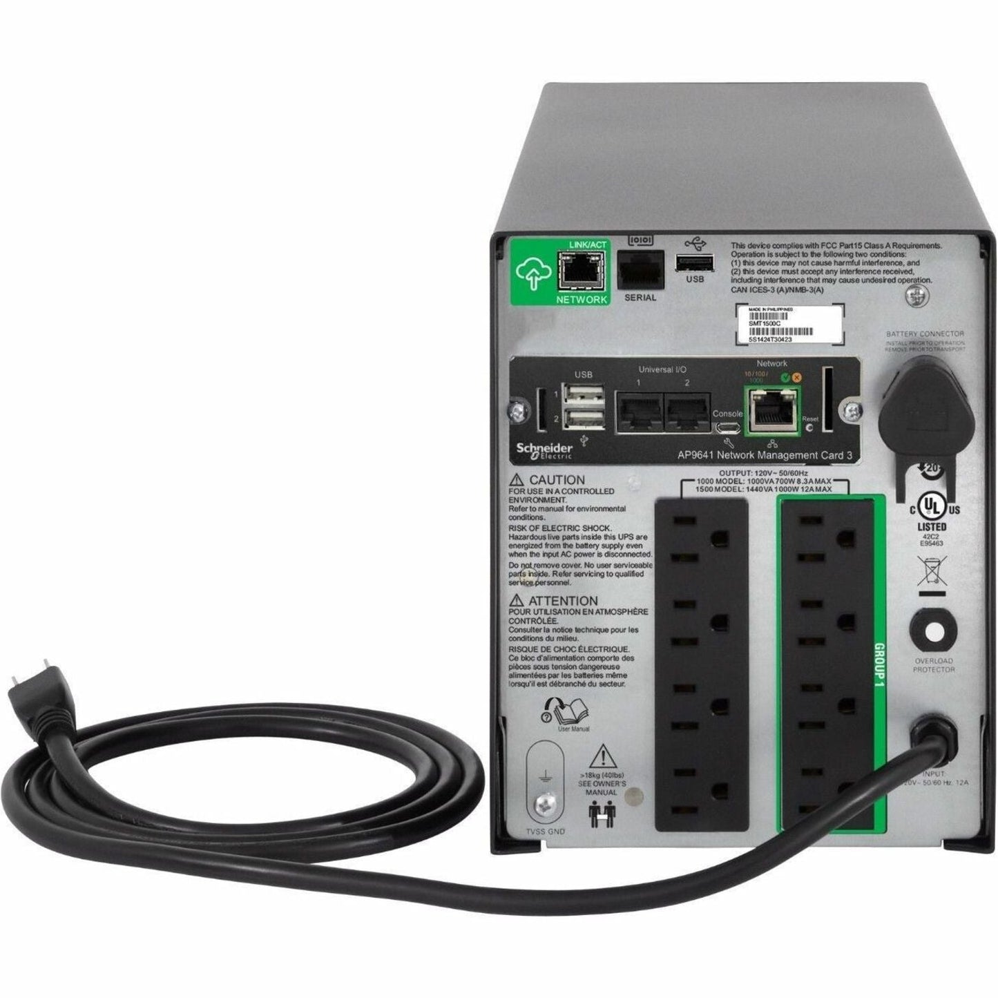 APC by Schneider Electric Smart-UPS 1500VA Tower UPS