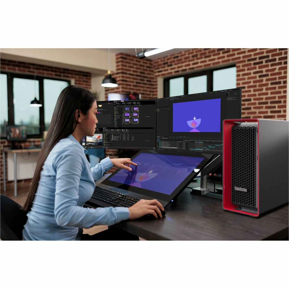 Lenovo ThinkStation P7 30F30019US Workstation - Intel Xeon Dodeca-core (12 Core) 2.10 GHz - 32 GB DDR5 SDRAM RAM - 512 GB SSD - Tower