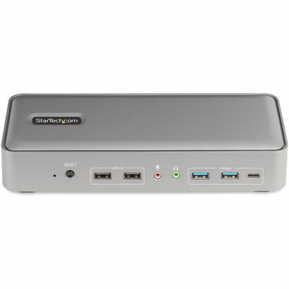 StarTech.com Dual-Laptop USB-C KVM Docking Station Dual Monitor 4K 60Hz DisplayPort KVM Dock 5x USB Hub GbE 90W/45W PD Windows/Mac