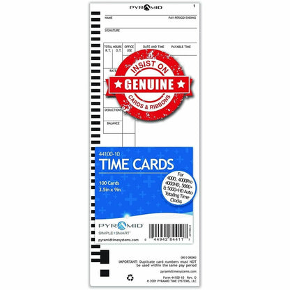 Pyramid Time Systems Time Card