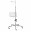 CTA Digital Medical Rolling Cart with VESA Articulating Arm Basket and Power Strip Holder