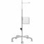 CTA Digital Medical Rolling Cart with VESA Articulating Arm Basket and Power Strip Holder