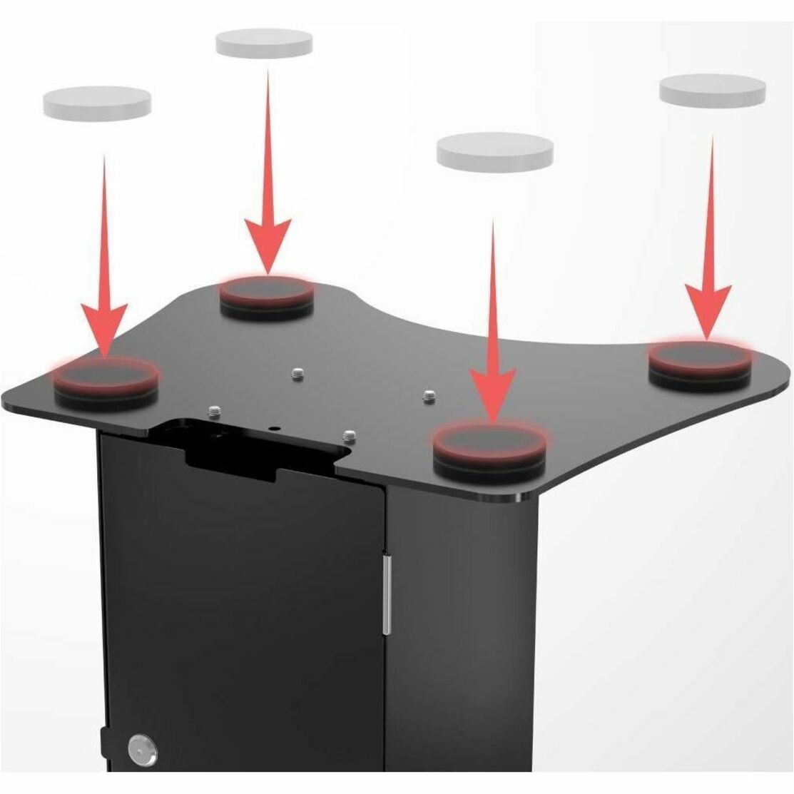 CTA Digital Digital Password Combination Security Desk Mount w/ Printer Shelf Compartment