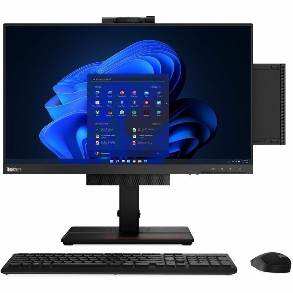 Lenovo ThinkCentre M70q Gen 3 11T300C0US Desktop Computer - Intel Core i5 12th Gen i5-12400T Hexa-core (6 Core) 1.80 GHz - 16 GB RAM DDR4 SDRAM - 256 GB M.2 PCI Express NVMe 4.0 x4 SSD - Tiny - Black