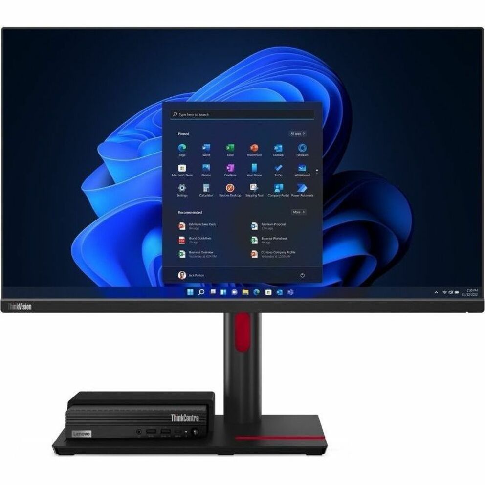 Lenovo ThinkCentre M70q Gen 3 11T300C0US Desktop Computer - Intel Core i5 12th Gen i5-12400T Hexa-core (6 Core) 1.80 GHz - 16 GB RAM DDR4 SDRAM - 256 GB M.2 PCI Express NVMe 4.0 x4 SSD - Tiny - Black