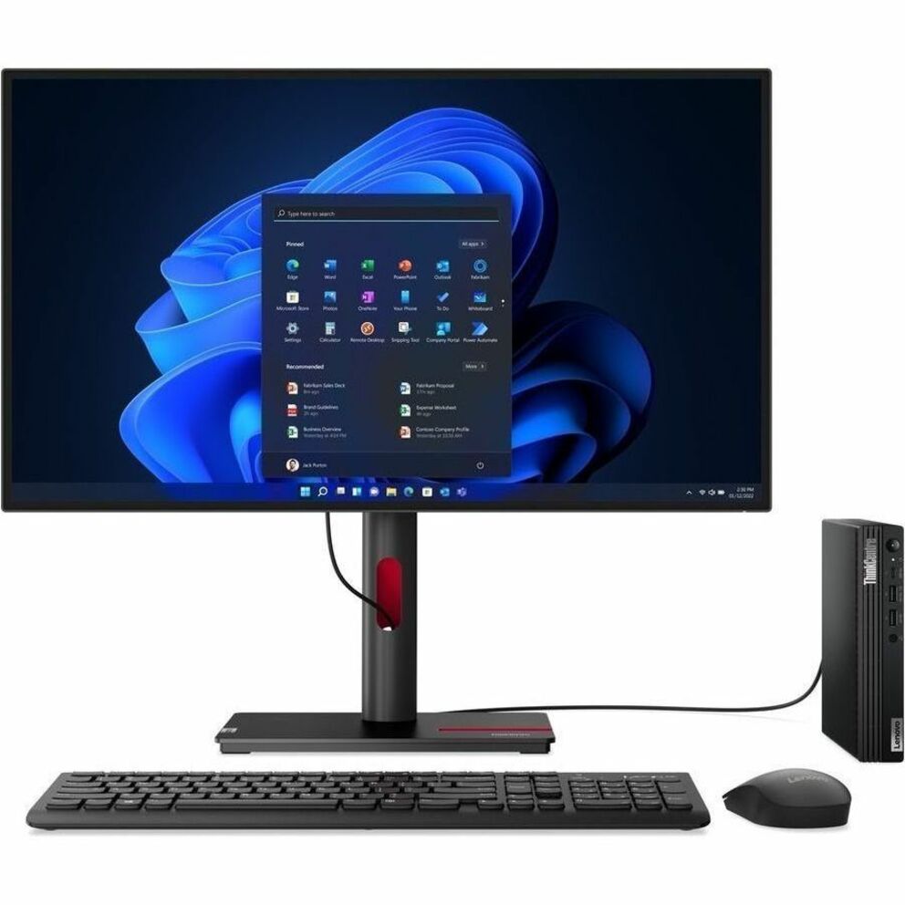 Lenovo ThinkCentre M70q Gen 3 11T300C0US Desktop Computer - Intel Core i5 12th Gen i5-12400T Hexa-core (6 Core) 1.80 GHz - 16 GB RAM DDR4 SDRAM - 256 GB M.2 PCI Express NVMe 4.0 x4 SSD - Tiny - Black