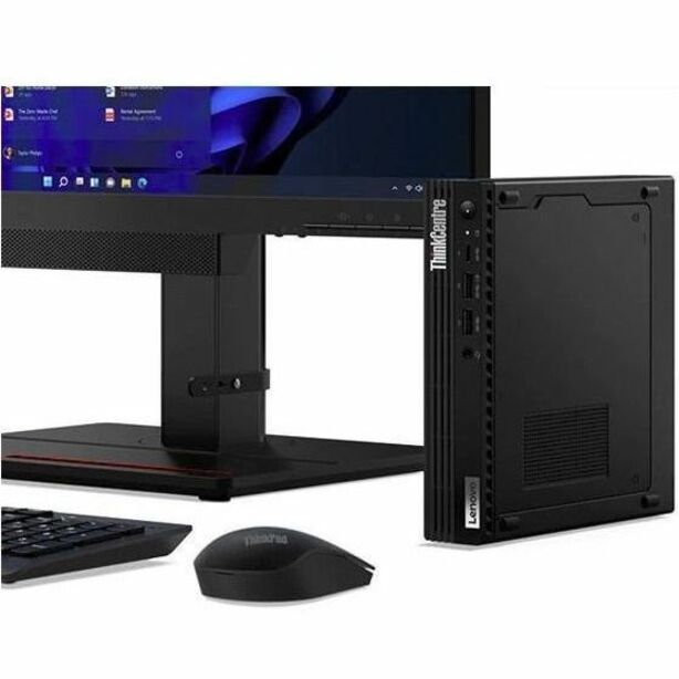 Lenovo ThinkCentre M80q Gen 3 11U10054US Desktop Computer - Intel Core i5 12th Gen i5-12500T Hexa-core (6 Core) 2 GHz - 16 GB RAM DDR5 SDRAM - 256 GB M.2 PCI Express NVMe 4.0 x4 SSD - Tiny - Black