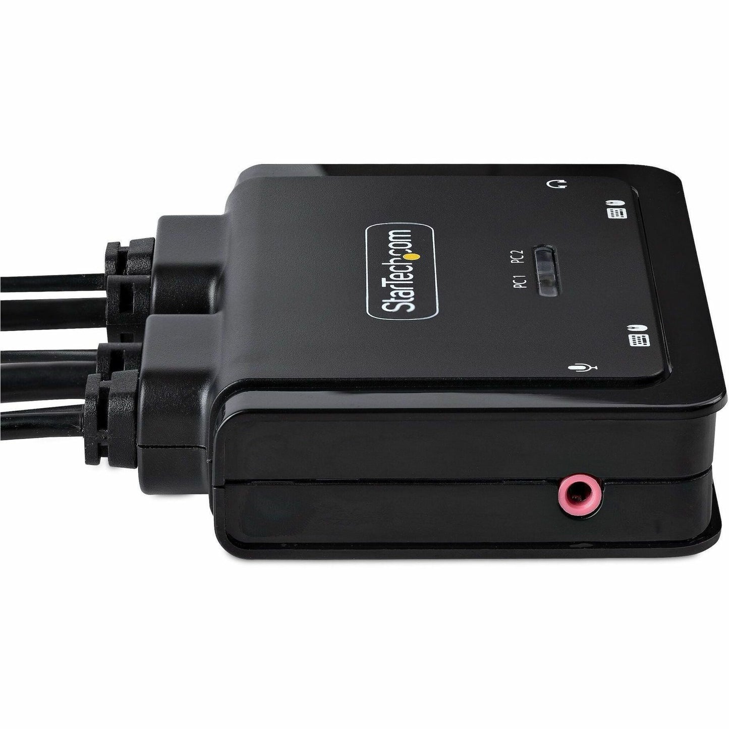 StarTech.com 2-Port Hybrid USB-C HDMI Cable KVM Switch 4K 60Hz Compact KVM with 6ft/1.8m USB-A & 4ft/1.2m USB-C Integrated Cables