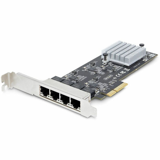 StarTech.com 4-Port 2.5G NBASE-T PCIe Network Card Computer Network Card Interface Intel&reg; I225-V Quad-Port Ethernet Multi-Gigabit NIC