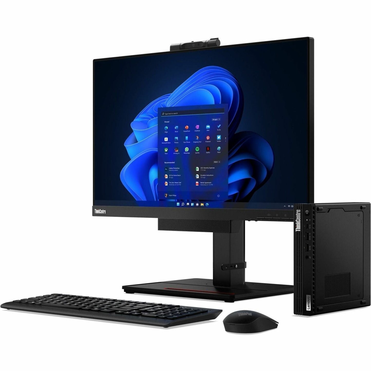 Lenovo ThinkCentre M90q Gen 3 11U50068US Desktop Computer - Intel Core i5 12th Gen i5-12500 Hexa-core (6 Core) 3 GHz - 8 GB RAM DDR5 SDRAM M.2 PCI Express NVMe 4.0 x4 SSD - Tiny - Black