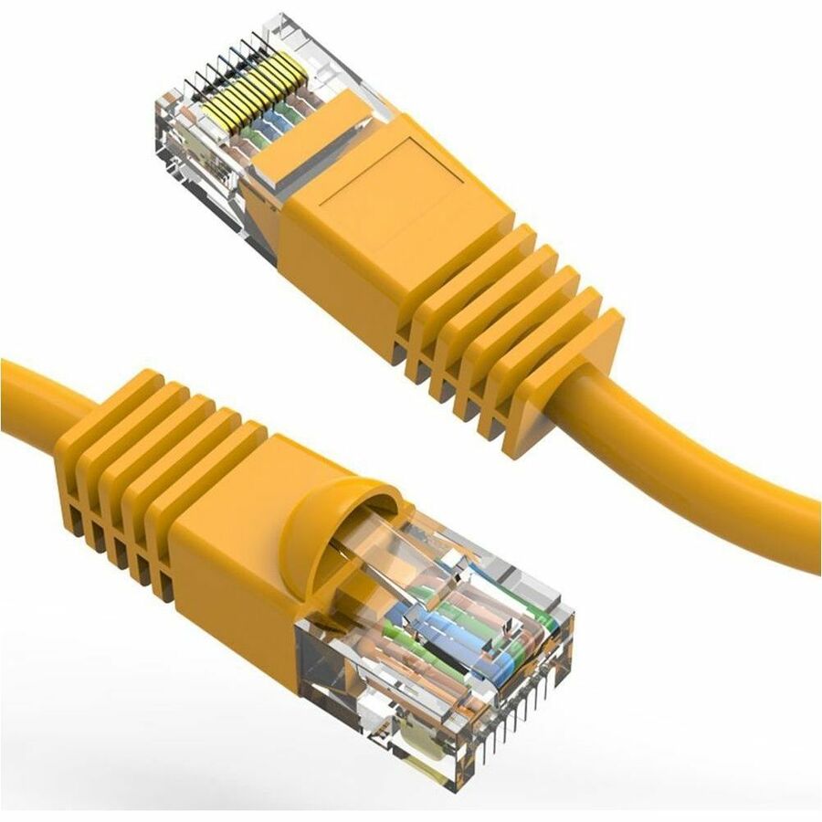 Axiom 30FT CAT5E 350mhz Patch Cable Molded Boot (Yellow) - TAA Compliant