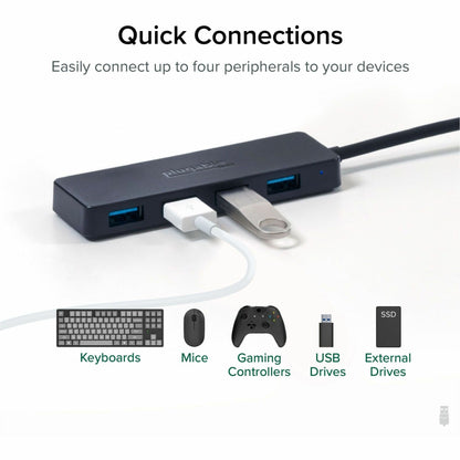 Plugable USB C to USB Adapter Hub 4 Port USB 3.0 Hub USB Splitter for Laptop