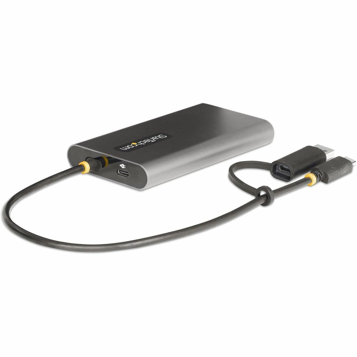 StarTech.com USB-C to Dual-HDMI Adapter USB-C/A to 2x HDMI 4K 60Hz 100W PD Pass-Through 1ft/30cm Built-in Cable USB to HDMI Converter