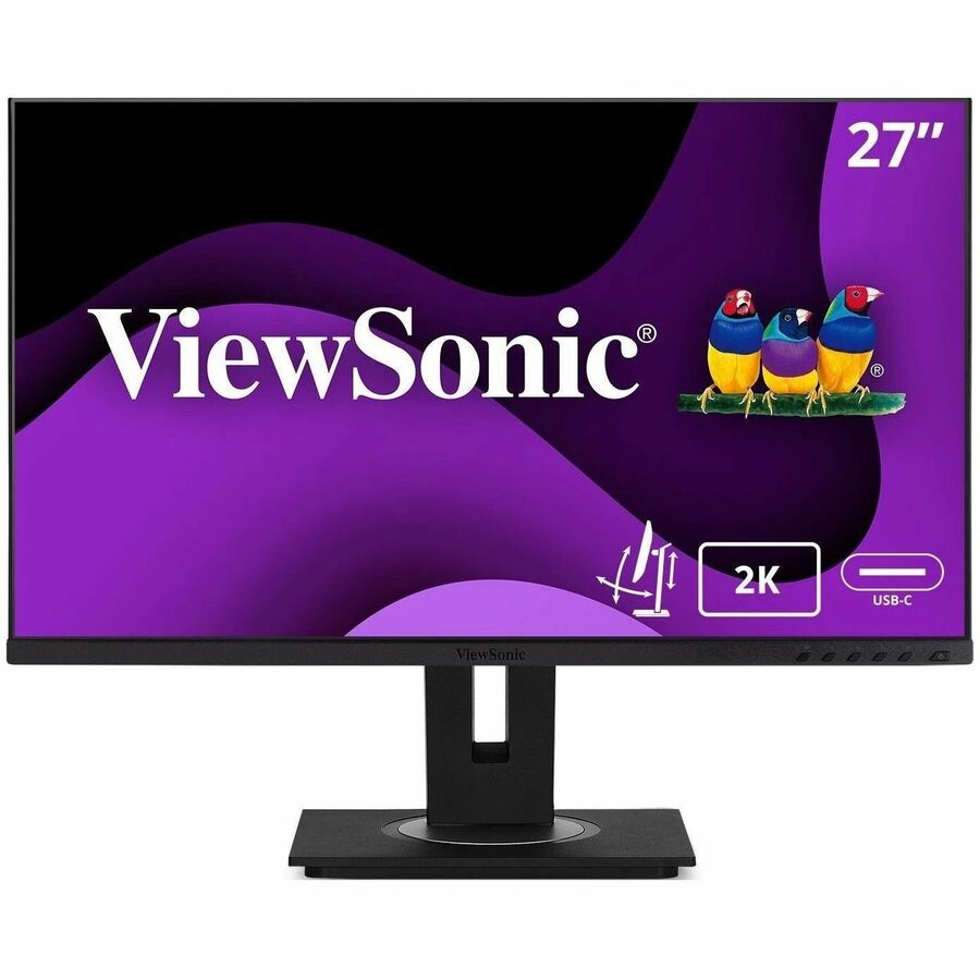 ViewSonic VG2756A-2K 27 Inch IPS 1440p Docking Monitor with 100W USB C Ethernet RJ45 HDMI Display Port and 40 Degree Tilt Ergonomics Daisy Chain for Home and Office