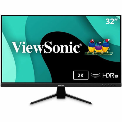 ViewSonic VX3267U-2K 32 Inch 1440p IPS Monitor with 65W USB C HDR10 Content Support Ultra-Thin Bezels Eye Care HDMI and DP Input