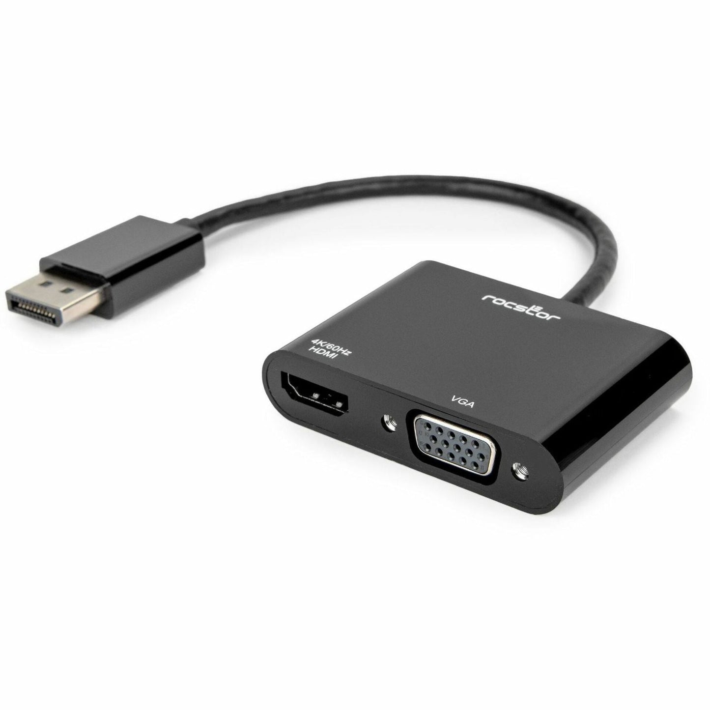 Rocstor DisplayPort To HDMI VGA Adapter - 4K 60Hz