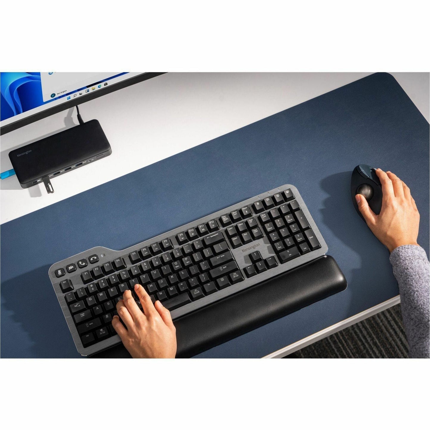 Kensington MK7500F QuietType Pro Silent Mechanical Keyboard with Meeting Controls