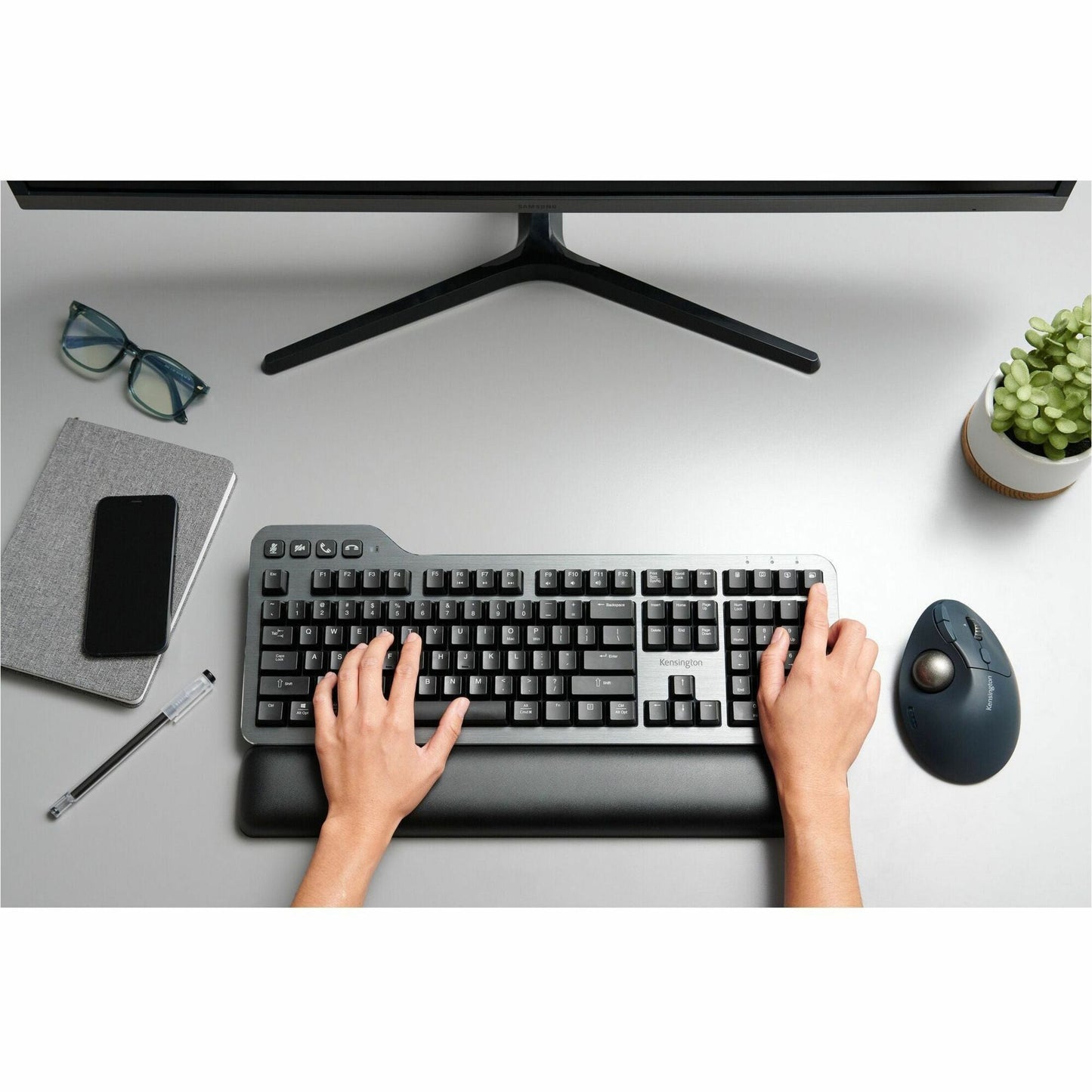 Kensington MK7500F QuietType Pro Silent Mechanical Keyboard with Meeting Controls