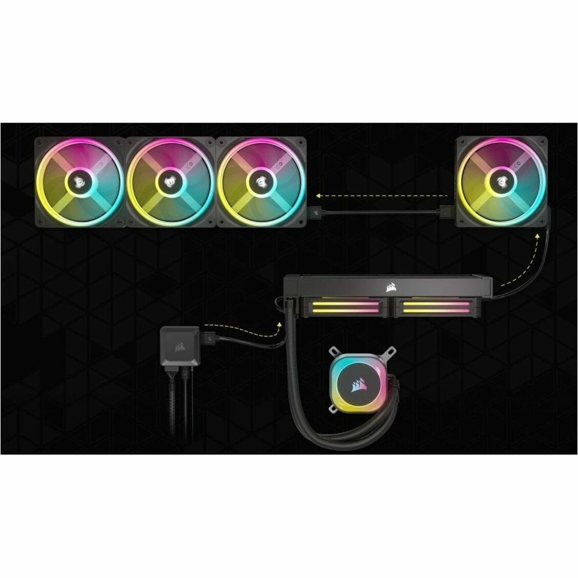 Corsair iCUE LINK QX120 RGB 120mm PWM PC Fan Expansion Kit