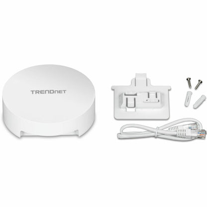TRENDnet AC1300 Dual Band PoE Indoor Wireless Access Point 867Mbps WiFi AC + 400Mbps WiFi N Bands MU-MIMO Repeater Mode Traffic Management Easy Installation White TEW-823DAP