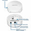 TRENDnet AC1300 Dual Band PoE Indoor Wireless Access Point 867Mbps WiFi AC + 400Mbps WiFi N Bands MU-MIMO Repeater Mode Traffic Management Easy Installation White TEW-823DAP