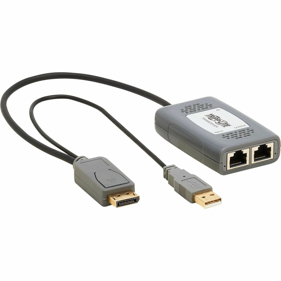 Tripp Lite DisplayPort over Cat6 Pigtail Receiver with Repeater 4K 60 Hz 4:4:4 Transceiver HDCP 2.2 230 ft. (70.1 m) TAA