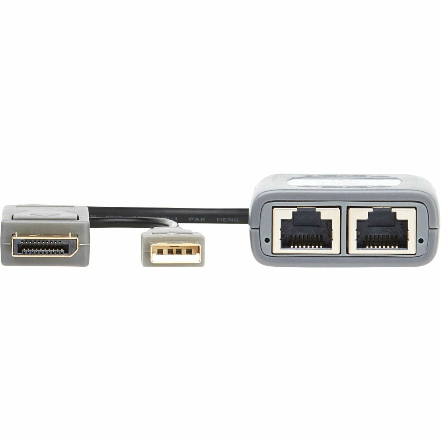 Tripp Lite 2-Port DisplayPort over Cat6 Extender Kit Pigtail Transmitter/2x Receivers 4K 60 Hz HDR 4:4:4 230 ft. (70.1 m) TAA