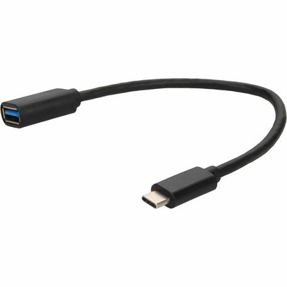 AddOn 1ft USB-C Male to USB 3.0 (A) Female Black Cable