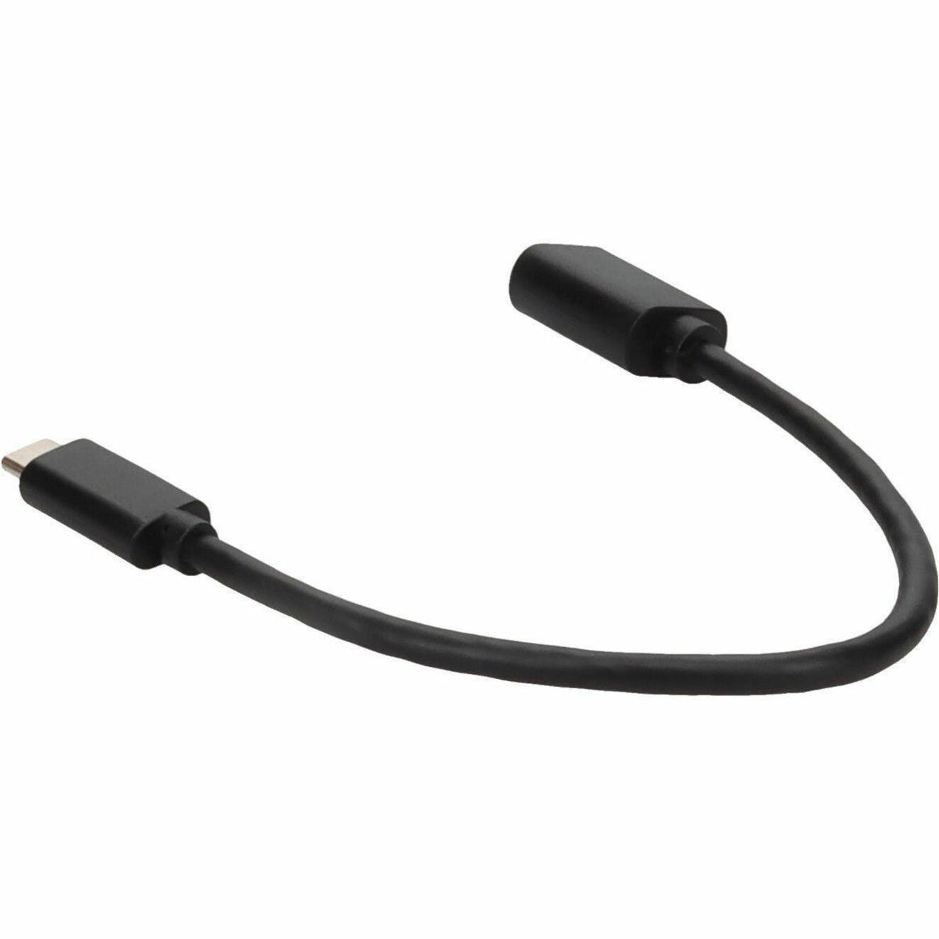 AddOn 1ft USB-C Male to USB 3.0 (A) Female Black Cable