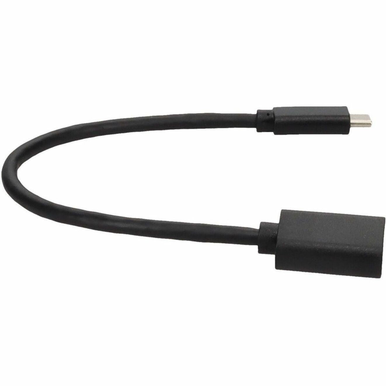 AddOn 1ft USB-C Male to USB 3.0 (A) Female Black Cable