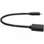 AddOn 1ft USB-C Male to USB 3.0 (A) Female Black Cable