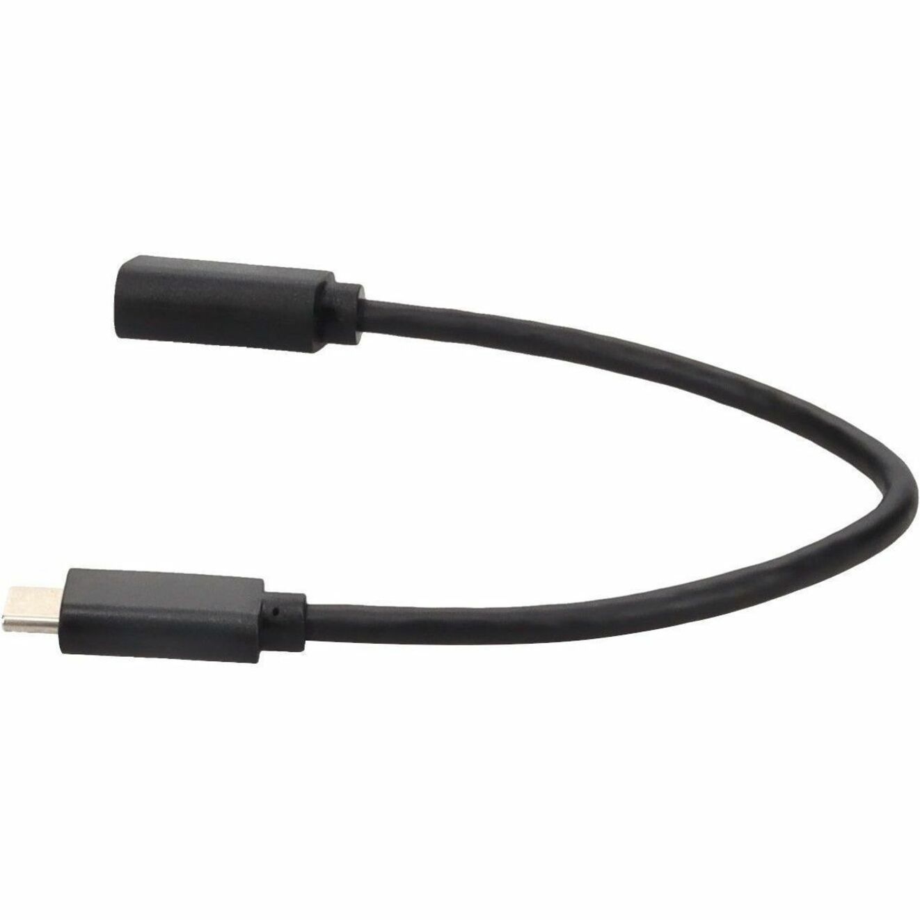 AddOn 1ft USB-C Male to USB 3.0 (A) Female Black Cable